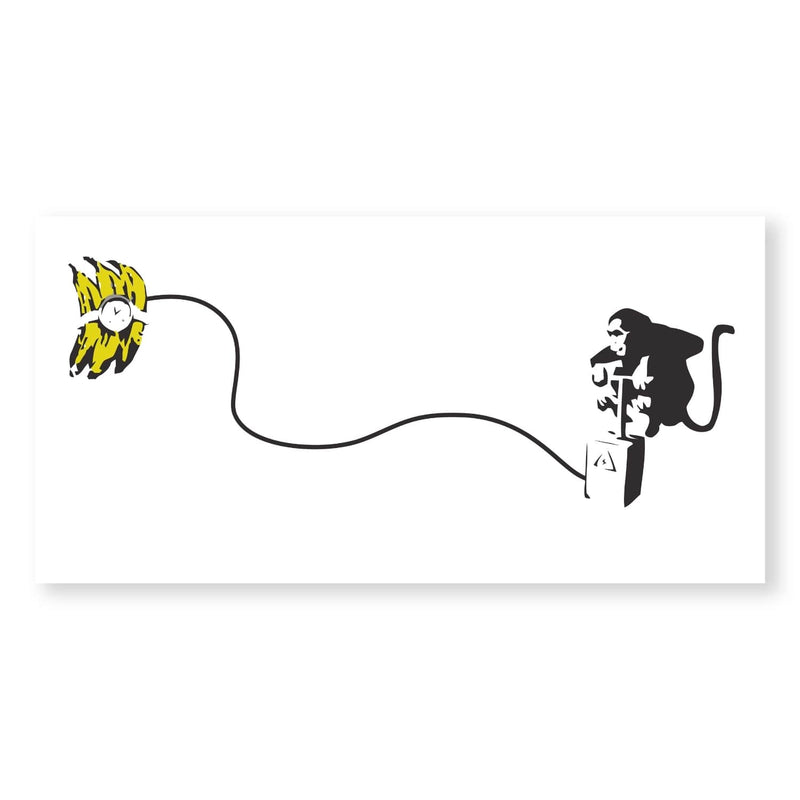 Banksy Monkey Banana Bomb Canvas