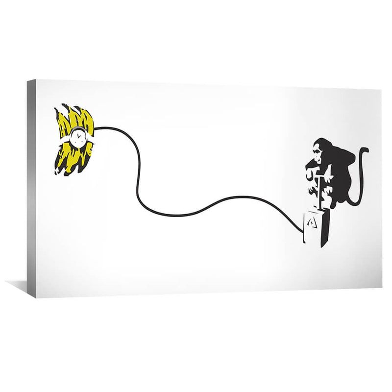 Banksy Monkey Banana Bomb Canvas