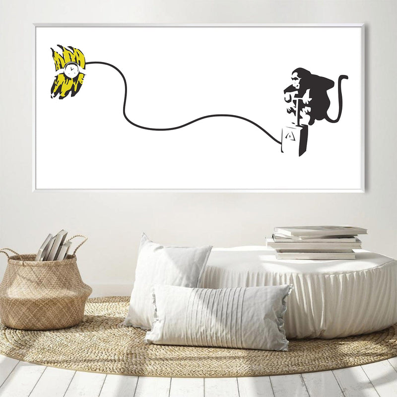 Banksy Monkey Banana Bomb Canvas