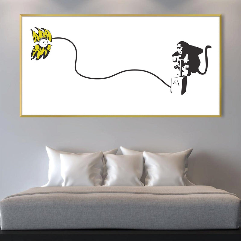 Banksy Monkey Banana Bomb Canvas