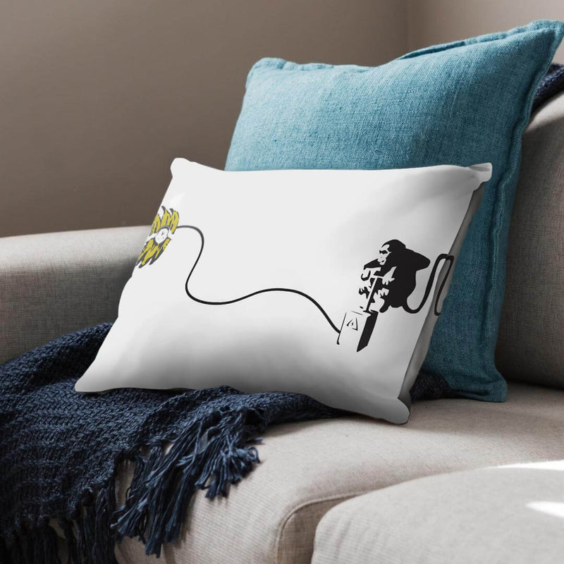 Banksy Monkey Banana Bomb Cushion