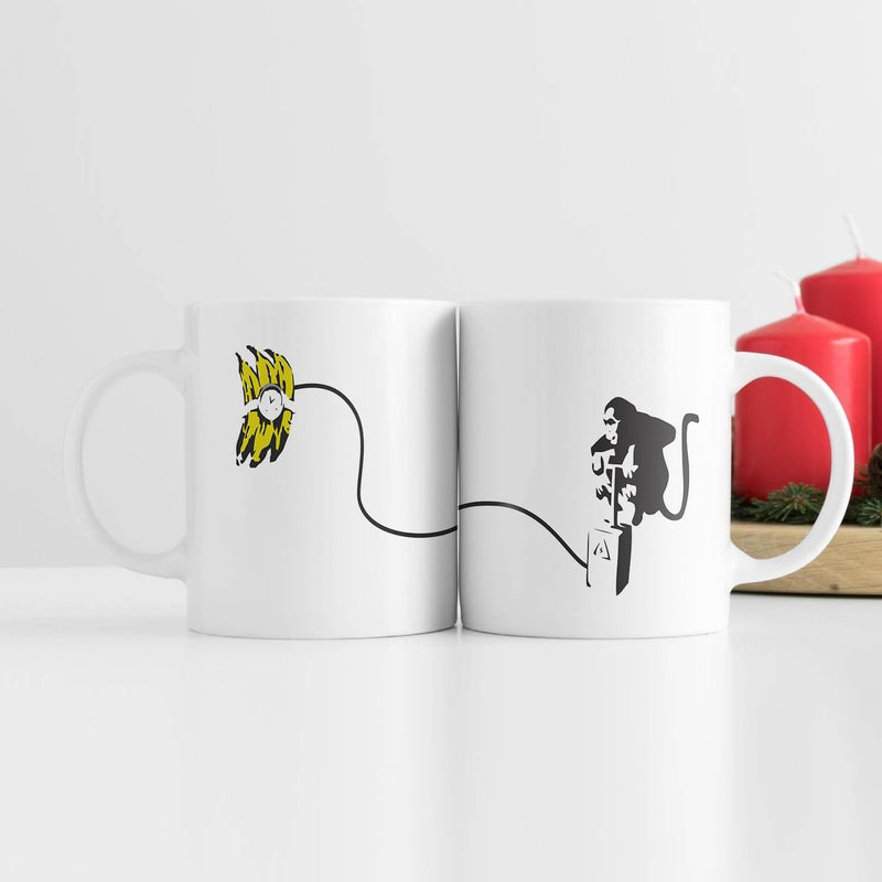 Banksy Monkey Banana Bomb Mug