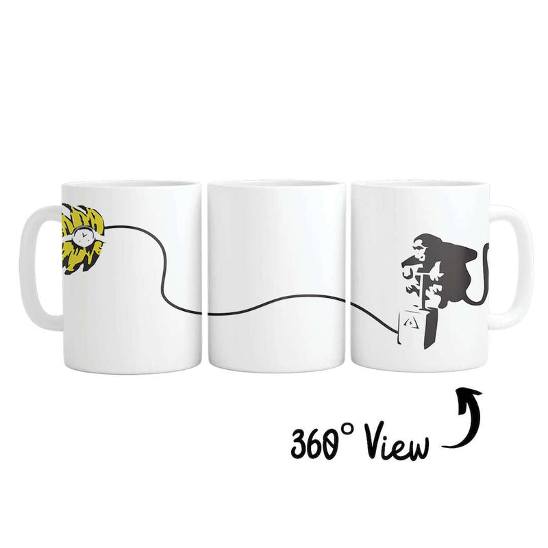 Banksy Monkey Banana Bomb Mug