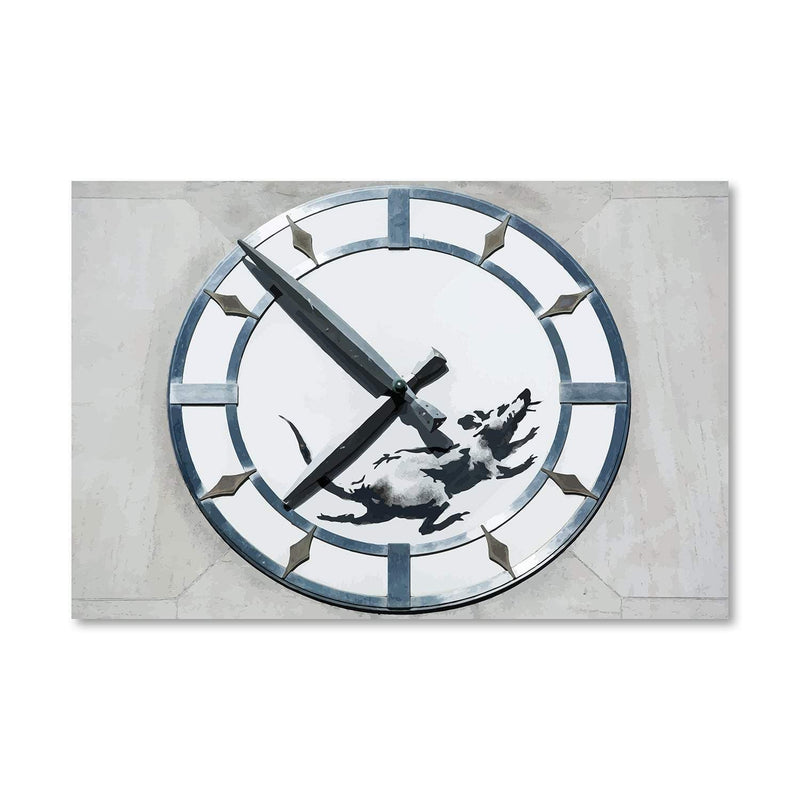 Banksy New York Clock Rat Canvas