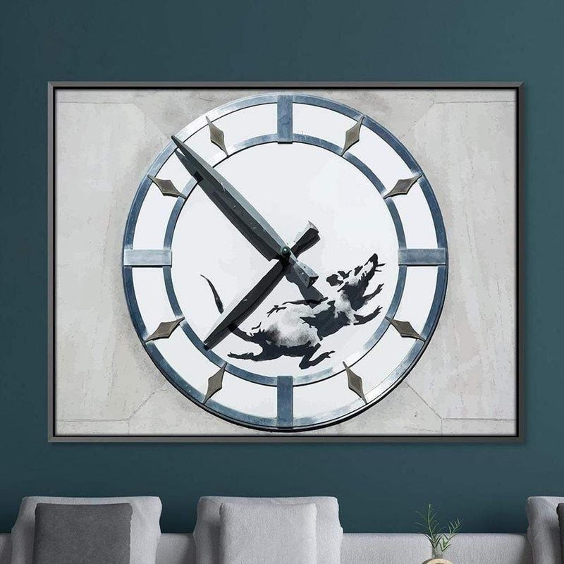 Banksy New York Clock Rat Canvas