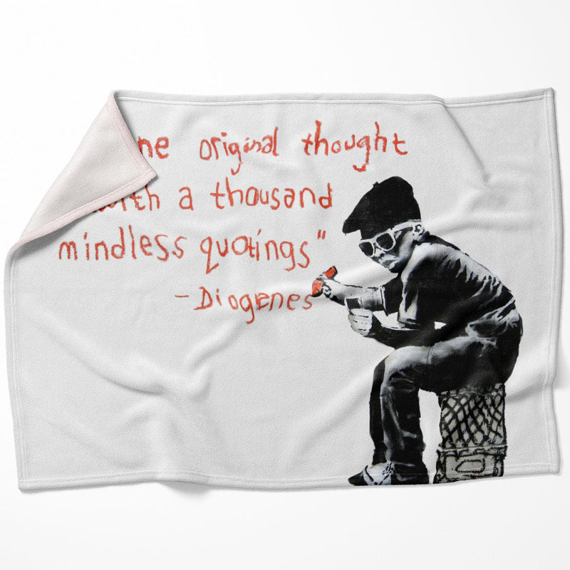 Banksy One Original Thought Blanket