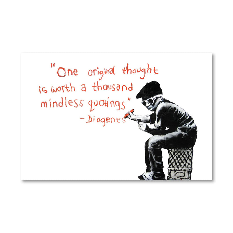 Banksy One Original Thought Canvas