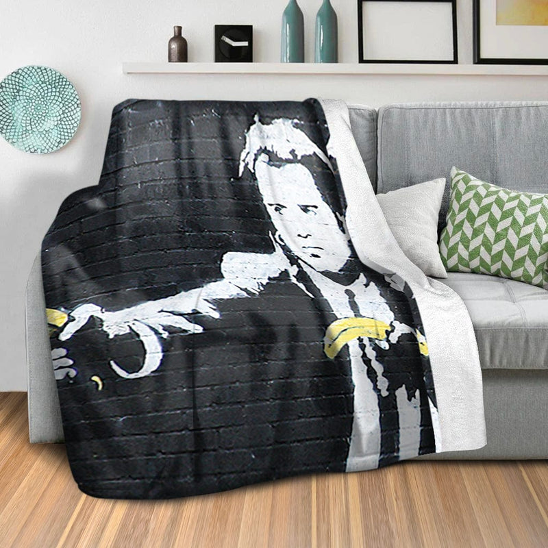 Banksy Pulp Fiction Banana Guns Blanket