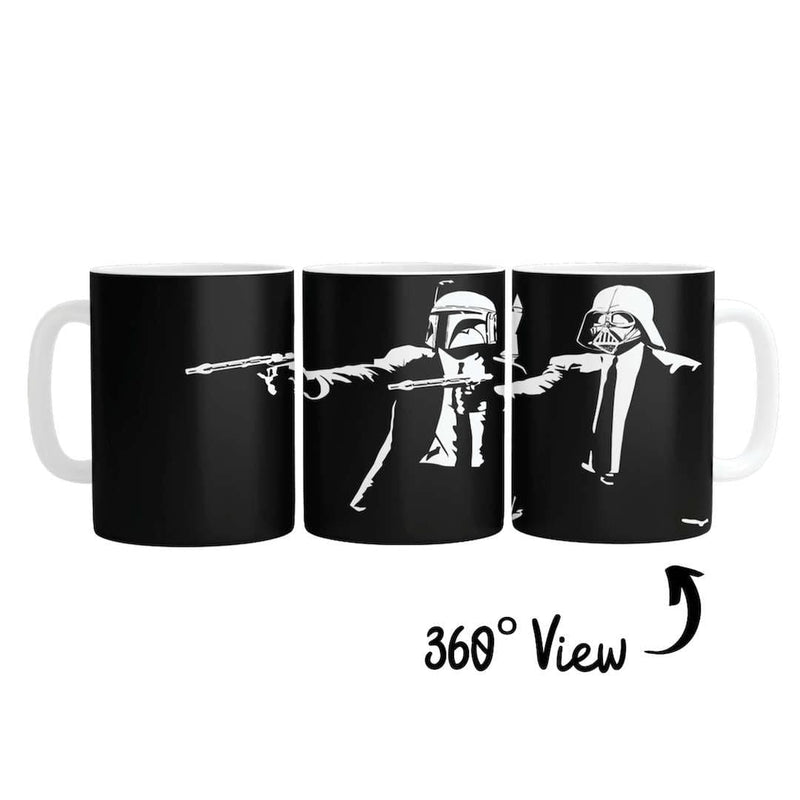 Banksy Pulp Fiction Star Wars Mug