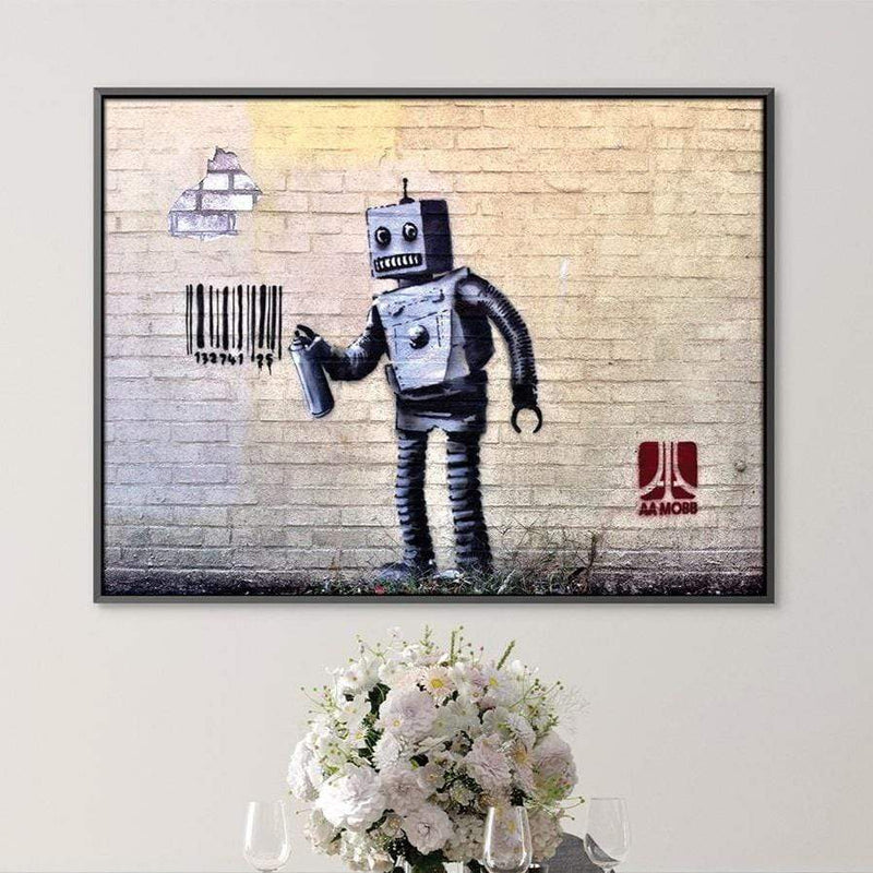 Banksy Robot Canvas