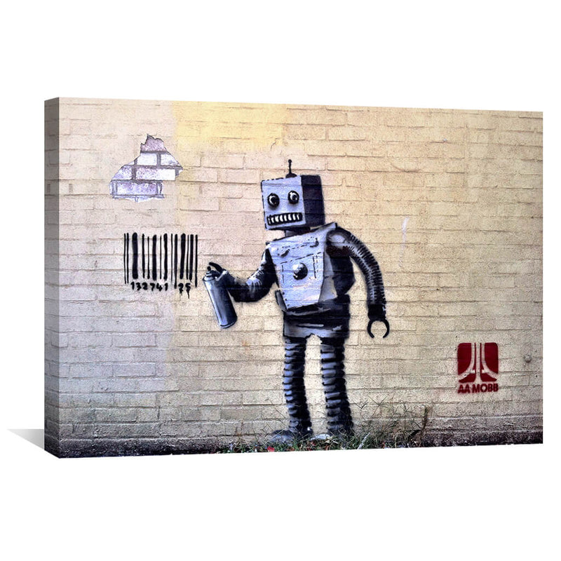 Banksy Robot Canvas