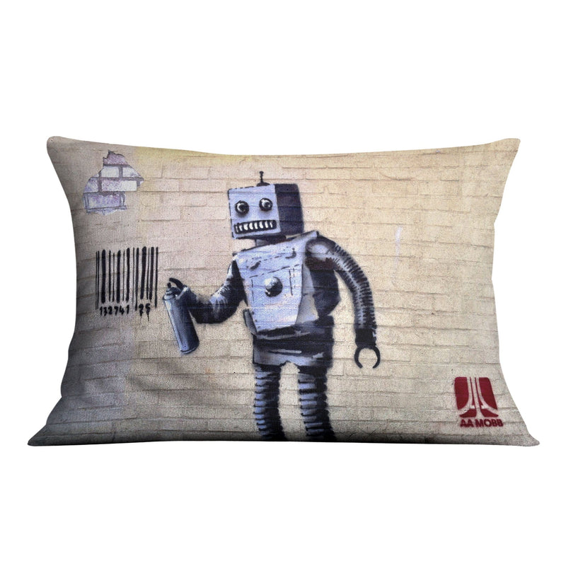 Banksy Robot Cushion