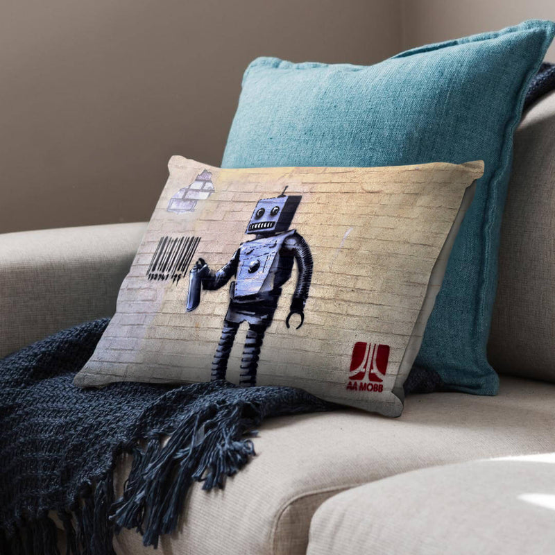 Banksy Robot Cushion