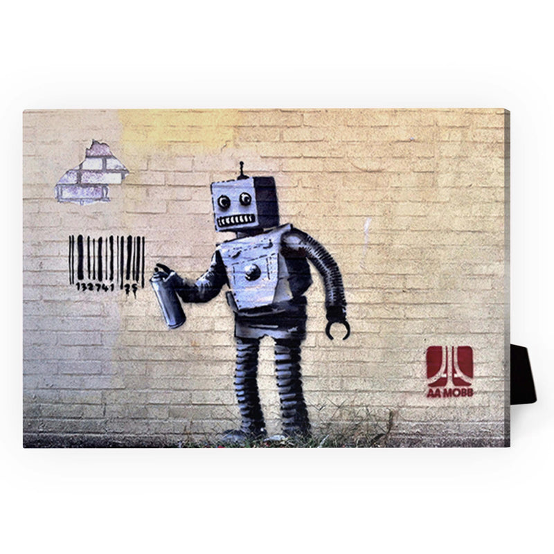 Banksy Robot Desktop Canvas