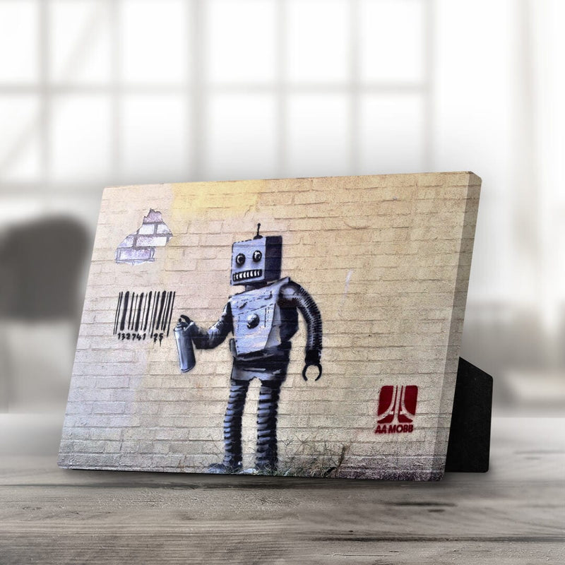 Banksy Robot Desktop Canvas