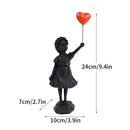 Banksy sculpture collection black & white figurines living room decor by Decorbites