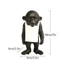 Banksy sculpture collection black & white figurines living room decor by Decorbites