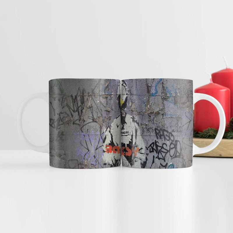 Banksy Smiley Riot Cop Mug