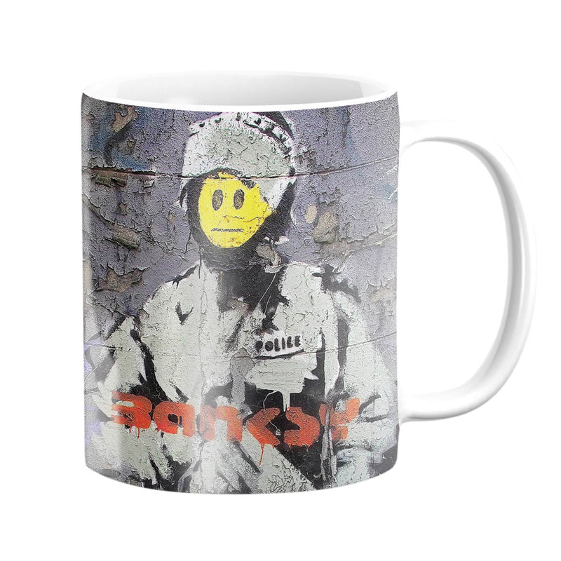 Banksy Smiley Riot Cop Mug