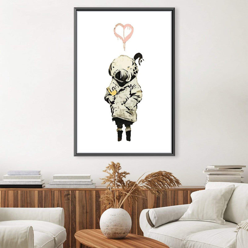 Banksy Space Girl And Bird Canvas