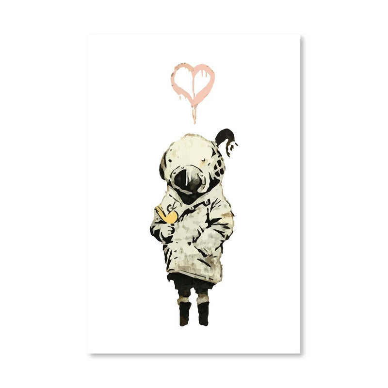 Banksy Space Girl And Bird Canvas