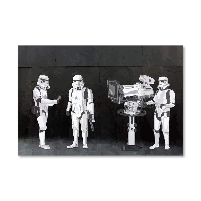 Banksy Stormtroopers Filming Oscars Canvas