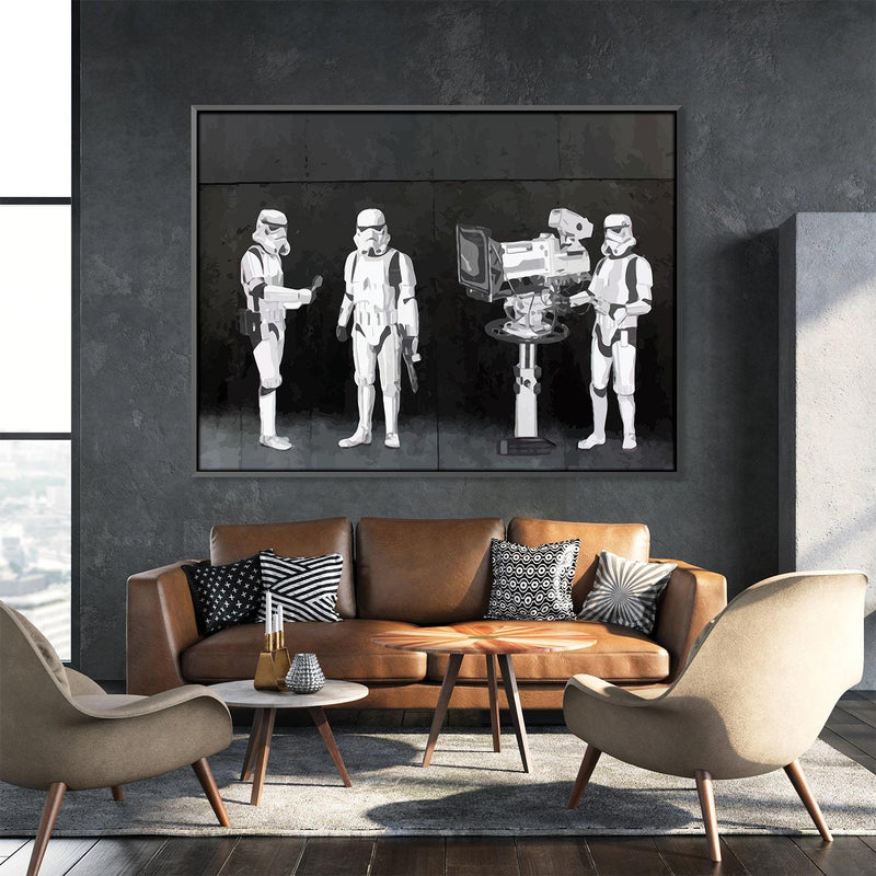 Banksy Stormtroopers Filming Oscars Canvas