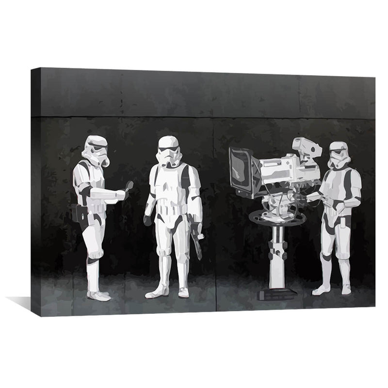 Banksy Stormtroopers Filming Oscars Canvas