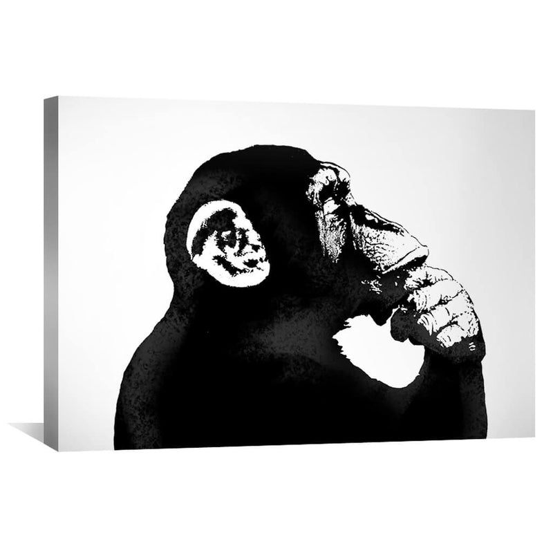 Banksy The Thinker Monkey Canvas