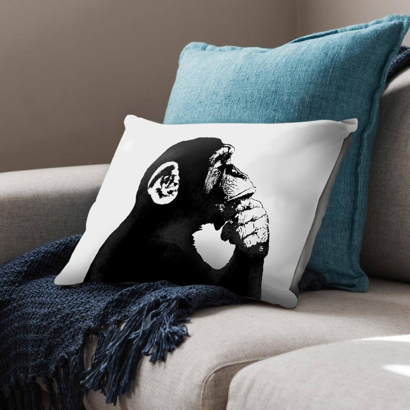 Banksy The Thinker Monkey Cushion