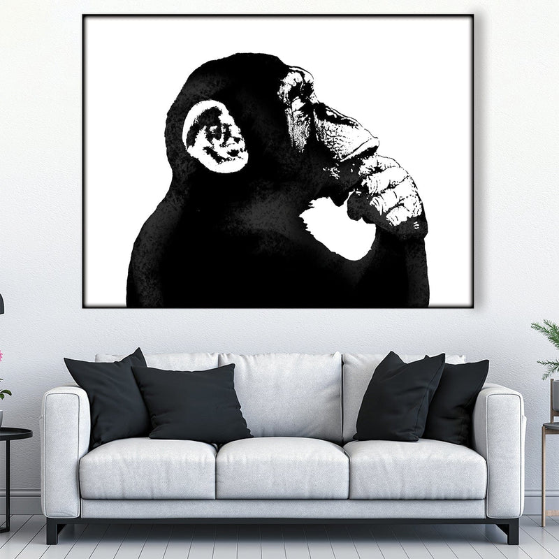 Banksy The Thinker Monkey Easy Build Frame