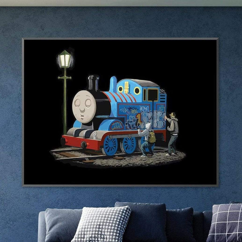 Banksy Thomas the Tank Engine Canvas