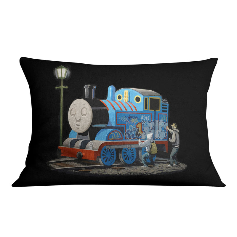 Banksy Thomas the Tank Engine Cushion