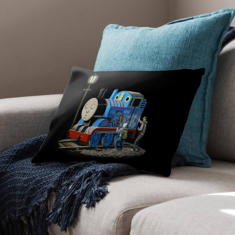 Banksy Thomas the Tank Engine Cushion