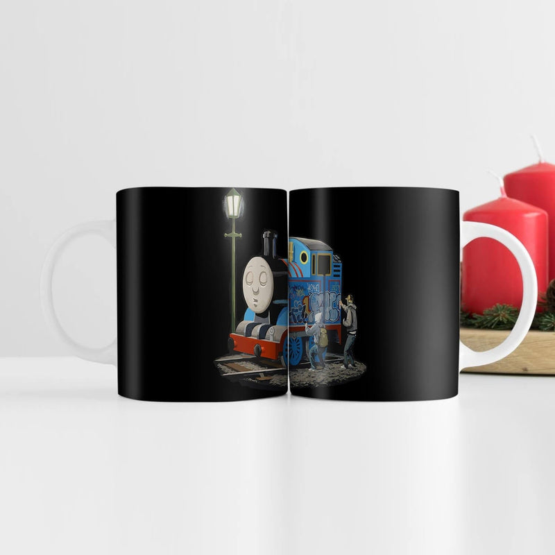 Banksy Thomas the Tank Engine Mug