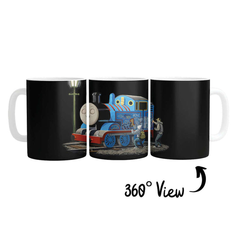 Banksy Thomas the Tank Engine Mug