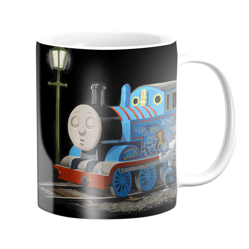 Banksy Thomas the Tank Engine Mug