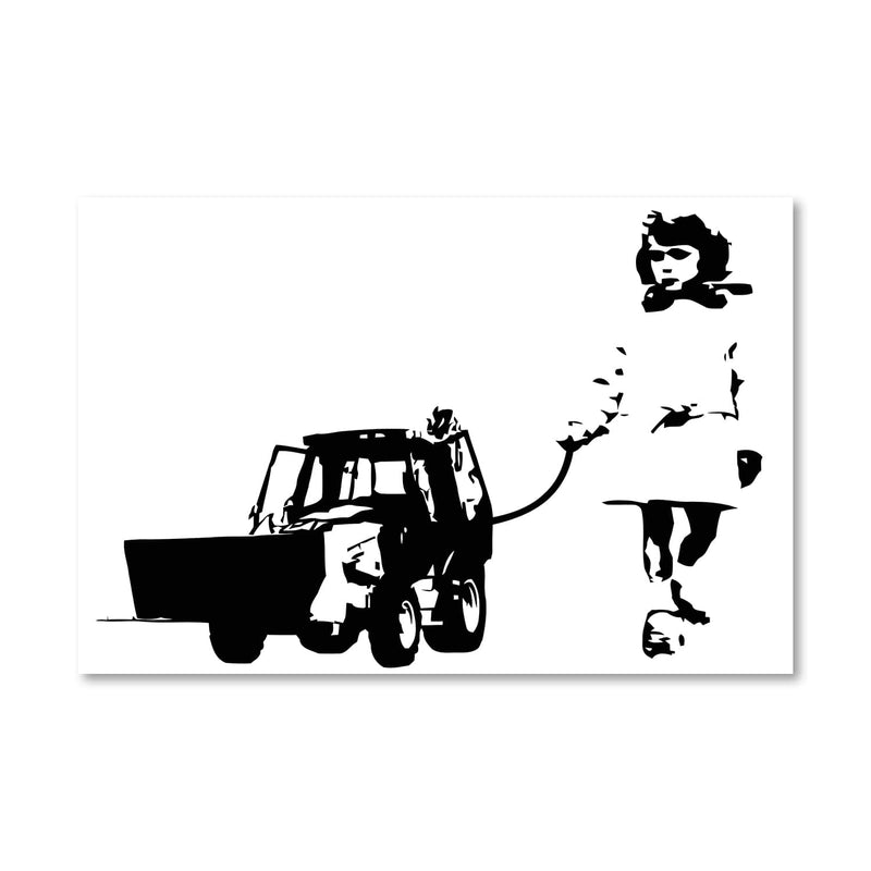 Banksy Walking The Cat Canvas