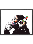 Banksy thinker headphones