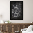 Barber Chair Blue print Canvas