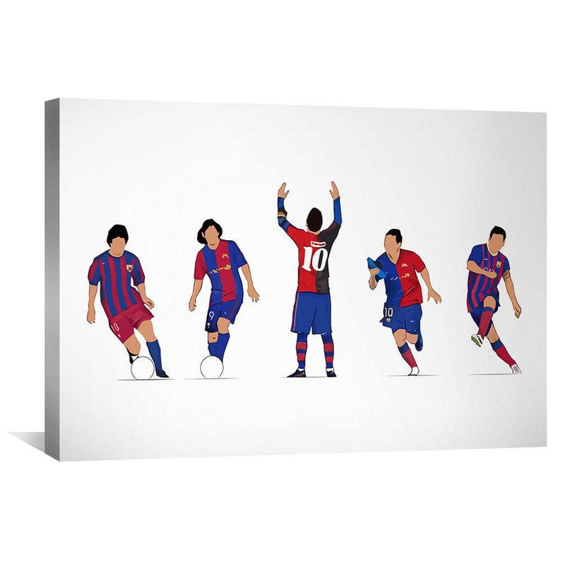 Barca Through the Years Canvas