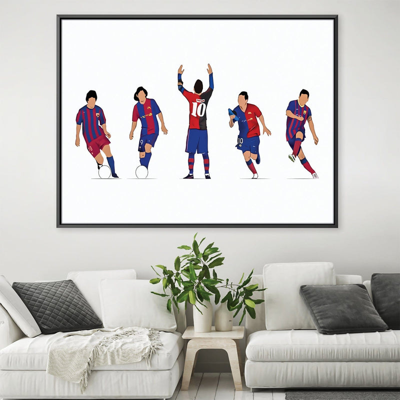 Barca Through the Years Canvas