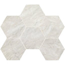 Bardiglio Gray Honed Hexagon Marble Look Porcelain Mosaics 12x16 1/3