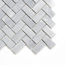 Bardiglio Light Honed Espiga 1x2 Marble Mosaics 11x11