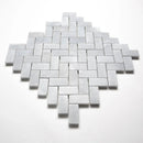 Bardiglio Light Honed Espiga 1x2 Marble Mosaics 11x11