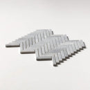 Bardiglio Light Honed Herringbone Marble Mosaics 12 1/8x13 3/8