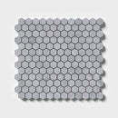 Bardiglio Light Honed Hexagon 1x1 Marble Mosaics 11 1/2x12 1/4