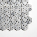 Bardiglio Light Honed Small Triad Marble Mosaics 10 3/16x11 13/16