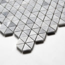 Bardiglio Light Honed Small Triad Marble Mosaics 10 3/16x11 13/16