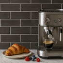 Coffee Glossy Subway Ceramic Tiles 3x9